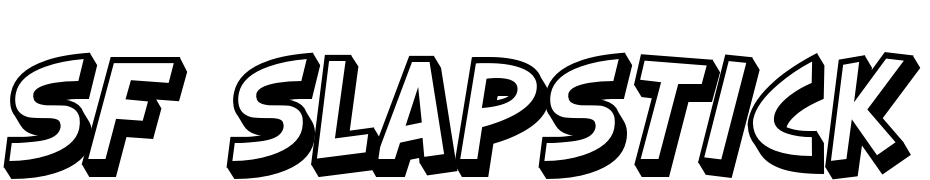 SF Slapstick Comic Shaded Oblique Font Download Free